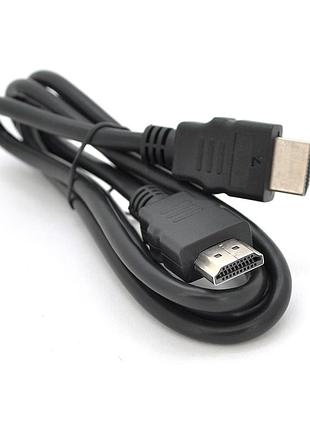 Кабель merlion hdmi-hdmi high speed premium 1m, v1.4, od-7.5mm, круглый black, коннектор black, (пакет), q350
