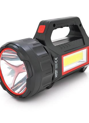 Ліхтар пошуковий pahther pt-8895, 1led+cob t6, 10w, 3+2+2 режими, 3600mah, black, ip40, usb кабель+solar, 200х95х130мм, box
