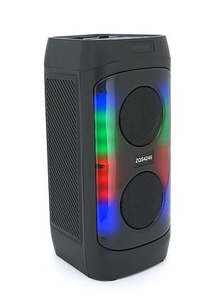 Акустична система з підсвічуванням zqs4246, 2*15w, вбудований акум 3600mah, живлення від usb кабелю, black, box