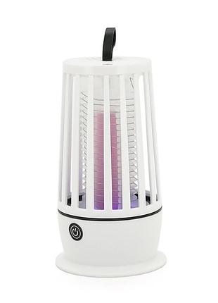 Лампа-истребитель комаров и мух thunderbolt ky-005w, охват 360°, акб 1600mah, uv-лампа 365нм, белая, 135*73ммм