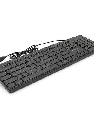 Клавиатура с подсветкой usb jedel k510, длина кабеля 170см, (eng), (483х188х35 мм) black, 104к, q20