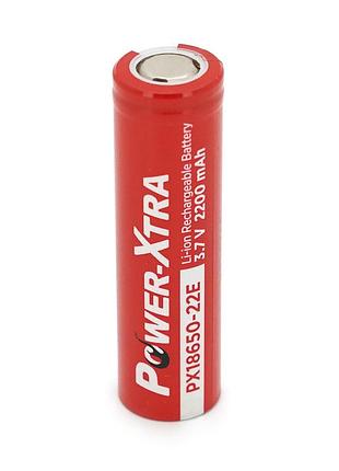 Акумулятор li-ion power-xtra 18650 2200mah 3.7v, red