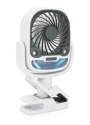 Портативный настольный вентилятор arctic cool, 3 режима, прищепка, встроенный аккумулятор, mix color, box
