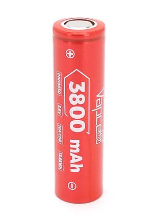 Аккумулятор 18650 li-ion vapcell inr18650 f38, 3800mah, 10a, 4.2/3.6/2.5v