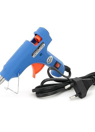 Клеевой пистолет с питанием от 220v xunlei yt-2013/7, клей диаметром-7мм, 20w, blue, blister