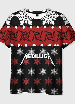Футболка 3d «metallica новогодняя»