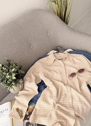 Бежева картата сорочка levi’s