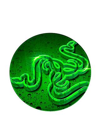 Коврик 200*200 мм тканевый razer 5 с боковой прошивкой (круглый), толщина 2 мм, цвет green, пакет