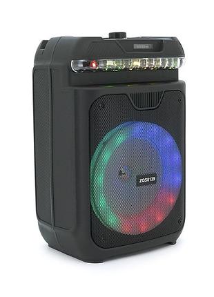 Акустична система з підсвічуванням zqs8139, 15w, вбудований акум 3600mah, живлення від usb кабелю, black, box