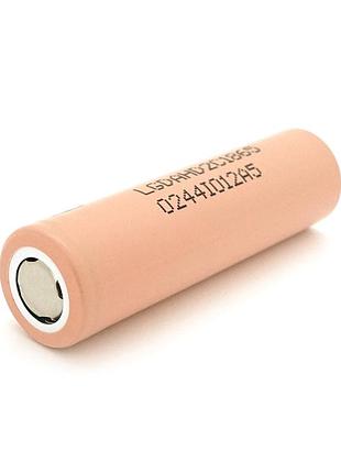Аккумулятор 18650 li-ion lg lgdahd2c1865, 2100mah, 25a, 4.2 / 3.7 / 2.5v, beige, pvc box, 2 шт в упаковке, цена за 1 шт