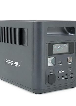 Портативна станція aferiy af-p180, lifepo4 1024 втч. (max1800)вт, xt60 mppt 11.5-50в-20а(500w), 4xac 220v. led. 2-usb-a 18w ,