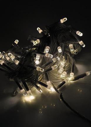 Гирлянды 120led (штора) white, 8 режимов, 3х0,3 метра, прозрачная изоляция, box