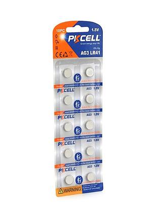 Батарейка щелочная pkcell 1.5v ag3, 10 штук в блистере цена за блистер, q