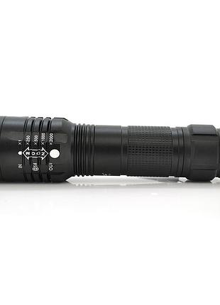 Фонарик bailong bl-8900-p50, cree xml-t, 4 реж., zoom, корпус-алюминий, водостойкий, ударопрочный, 18650 ак-тор, сзу+азу,