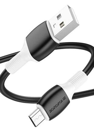 Кабель borofone bx84, usb-micro, 2.4a, довжина 1м, black, box