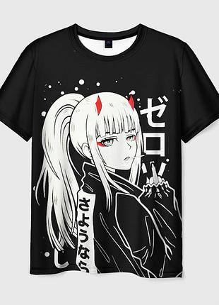 Футболка 3d - darling in the franxx: zero two