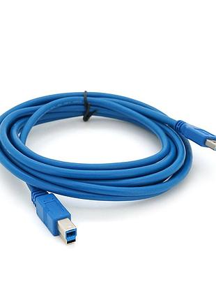 Кабель usb 3.0 am/bm 3,0 м blue для периферии
