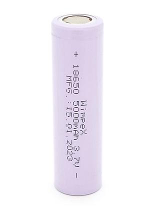 Акумулятор wmp-5000 18650 li-ion flat top, 2000mah, 3.7v, red