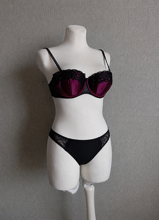 💜 розкішний атласний бюстгальтер ann summers з мереживом🖤