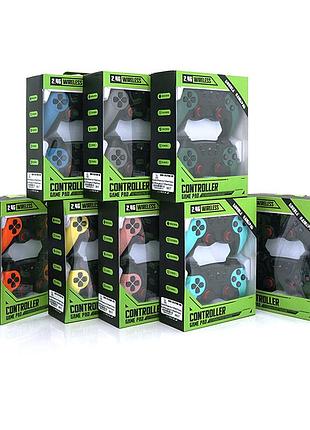 Геймпад brazzers br-029 бездротовий (2шт) для pc x360/p3/android/tvbox, mixcolor, box