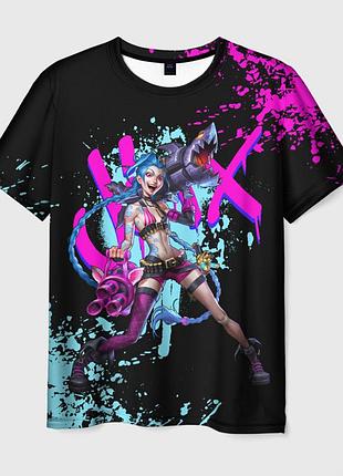 Футболка 3d «arcane - jinx»