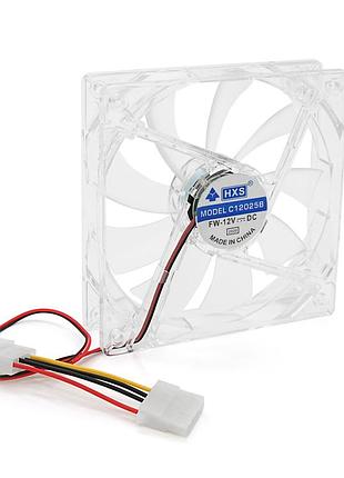 Кулер корпусный 12025 dc sleeve fan 4pin - 120*120*25мм, 12v/0,15a, 1900об/мин, blue