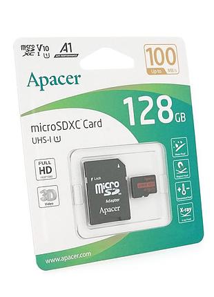 Карта памяти apacer microsdhc 128gb class 10 v10 a1 r100mb/s