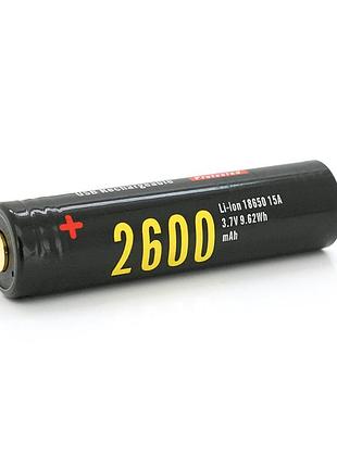 Акумулятор li-ion soshine 18650 18650usb-3.7-2600, microusb, 2600mah, 2.5a, 4.2/3.6/2.75v, black