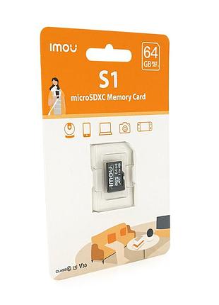Карта памяти imou microsd 64гб st2-64-s1