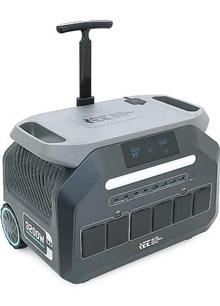 Портативна зарядна станція singo3000, 3200w/2048wh lifepo₄, mppt 1000w max, 2xdc5521-12v-8a, carport-12v-10a, 4xac230v,