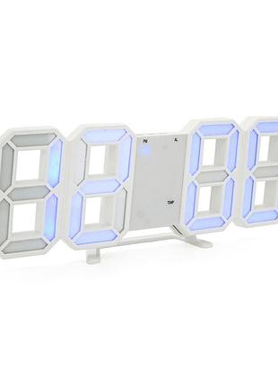 Электронные часы vst-ly1089, будильник, питание от кабеля 220v, blue light, box