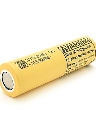 Акумулятор 18650 li-ion lg lgdbhe41865-he4, 2500mah, 35a, 4.2/3.7/2.5v, yellow, 2 шт в упаковці, ціна за 1 шт