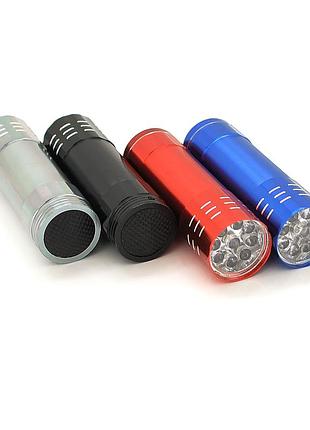Ліхтарик ручний 3a-9led, 2 режими, живлення 3*aaa (немає в комплекті), 80х22х22, blister