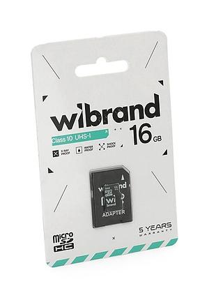Карта памяти wibrand microsdhc class 10 uhs-i, 16gb