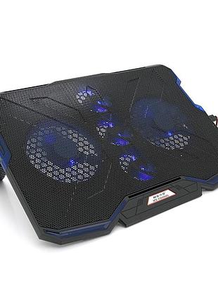 Підставка під ноутбук icecoorel a2, 10-15.6", 2*140мм + 3*70мм 1400±10% rpm, корпус пластик, 2xusb 2.0, 410x290x26mm, blue, box,
