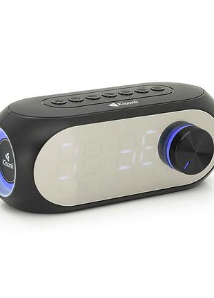 Колонка kisonli lp-2s bluetooth 5.0, 1х5w, 1200mah, usb/tf/bt/fm/aux/lcd/clock, dc: 5v, black, box, q60