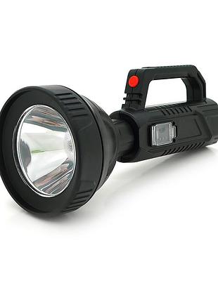 Фонарь поисковый powermaster hy-788, 1led t6, 10w, 3 режима, 2400mah, black, ip40, usb кабель, 220х95х95мм, box