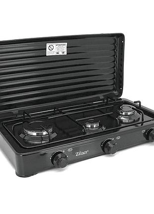 Газова плита zilan zln0032, 3 комфорки, black
