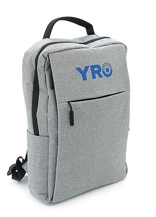 Рюкзак для ноутбука yro 15.6", материал нейлон, выход под usb кабель, серый