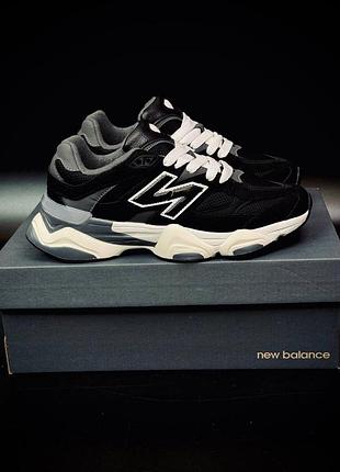 Жіночі кросівки new balance 9060 чорні | стильні масивні кросівки | розміри 36–41
