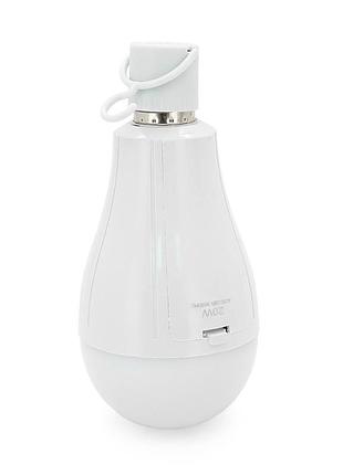 Лампочка з акумуляторами yt39393 emergency energy+ гачок, акумулятори 2*18650, 20w, e27, 1000k, box