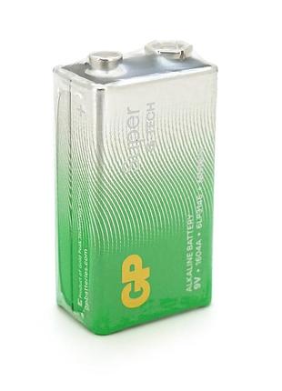 Батарейка щелочная gp super alkaline 1604aeb-5s1, 9v, крона, 6lf22 10 (100шт. х10(10шт.) х1 в вакуумном упаковке цена за 1шт