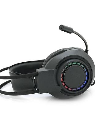 Игровые наушники с микрофоном fantech hq55 portal, 7.1-channel, rgb, black, color box