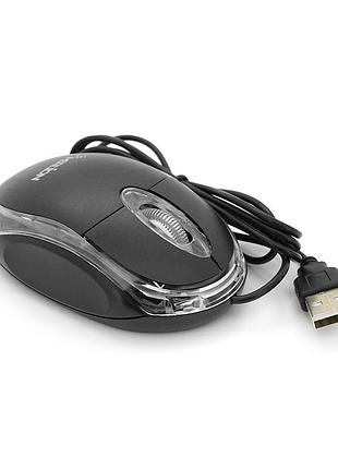 Мышь usb merlion ms-zero, длина кабеля 115см, 2 кнопки + scroll, (98х60х36мм), black, q200