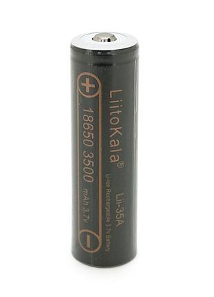 Акумулятор 18650 li-ion liitokala lii-35a-jt, 3500mah (3300-3500mah), 3.7v (2.75-4.2v), black