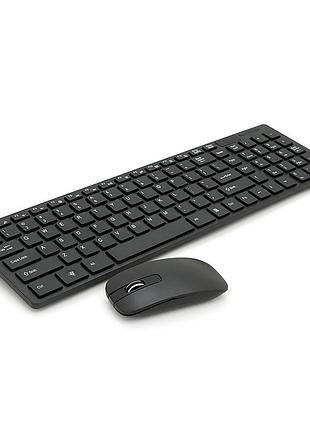 Беспроводной комплект k06 (kb+mouse), (eng / pyc), 2.4g, black, box