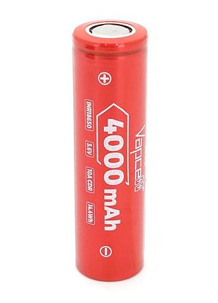 Аккумулятор 18650 li-ion vapcell inr18650 n40, 4000mah, 10a, 4.2/3.6/2.5v
