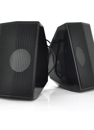 Колонки 2.0 kisonli s-333 для пк и ноутбука, usb + 3.5mm, 2x3w, 20hz- 20khz, black, box, q50