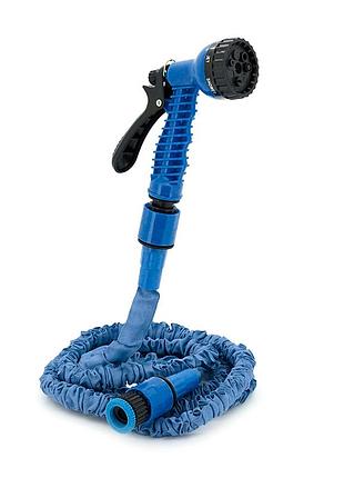 Шланг садовый ky-75b, 2.5-7.5м/25ft, + распылитель, насадка на кран, blue, box