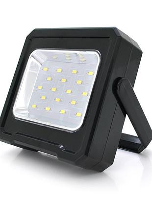 Переносний ліхтар-прожектор rc-c095+solar (20w), 18 led(smd), 3 режими роботи, заряд від usb+solar, вбудована батарея, box